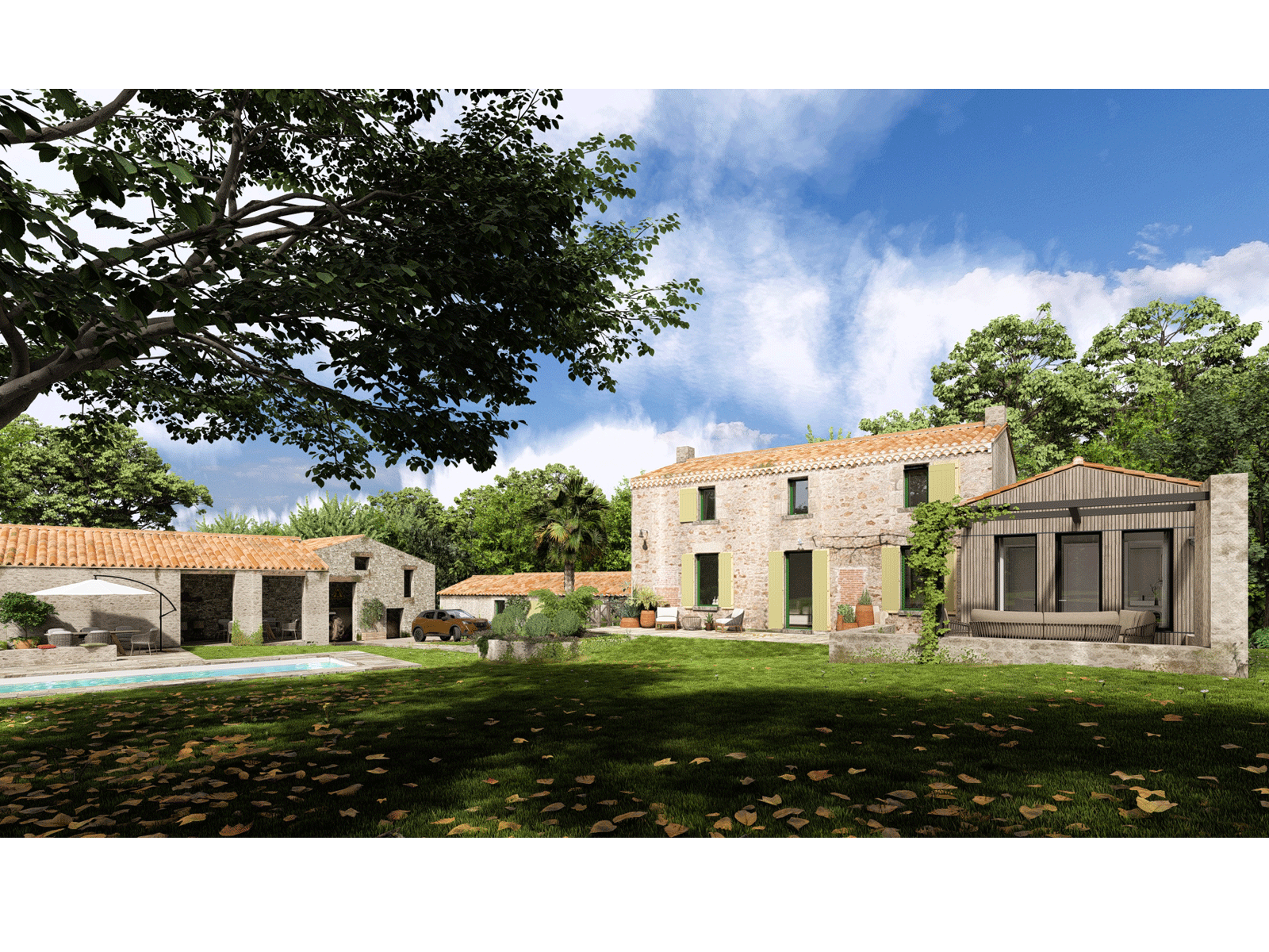 Extension d'une longère architecte clisson architecte vertou architecte sain-sebastien architecte sud loire