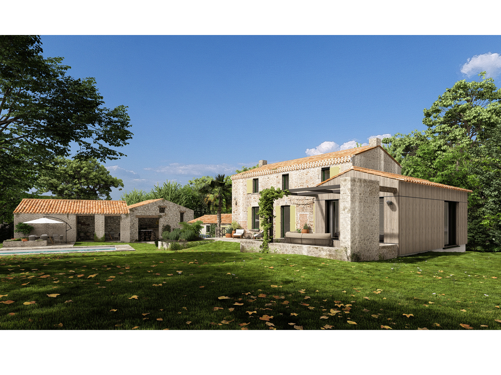 Extension d'une longère architecte clisson architecte vertou architecte sain-sebastien architecte sud loire