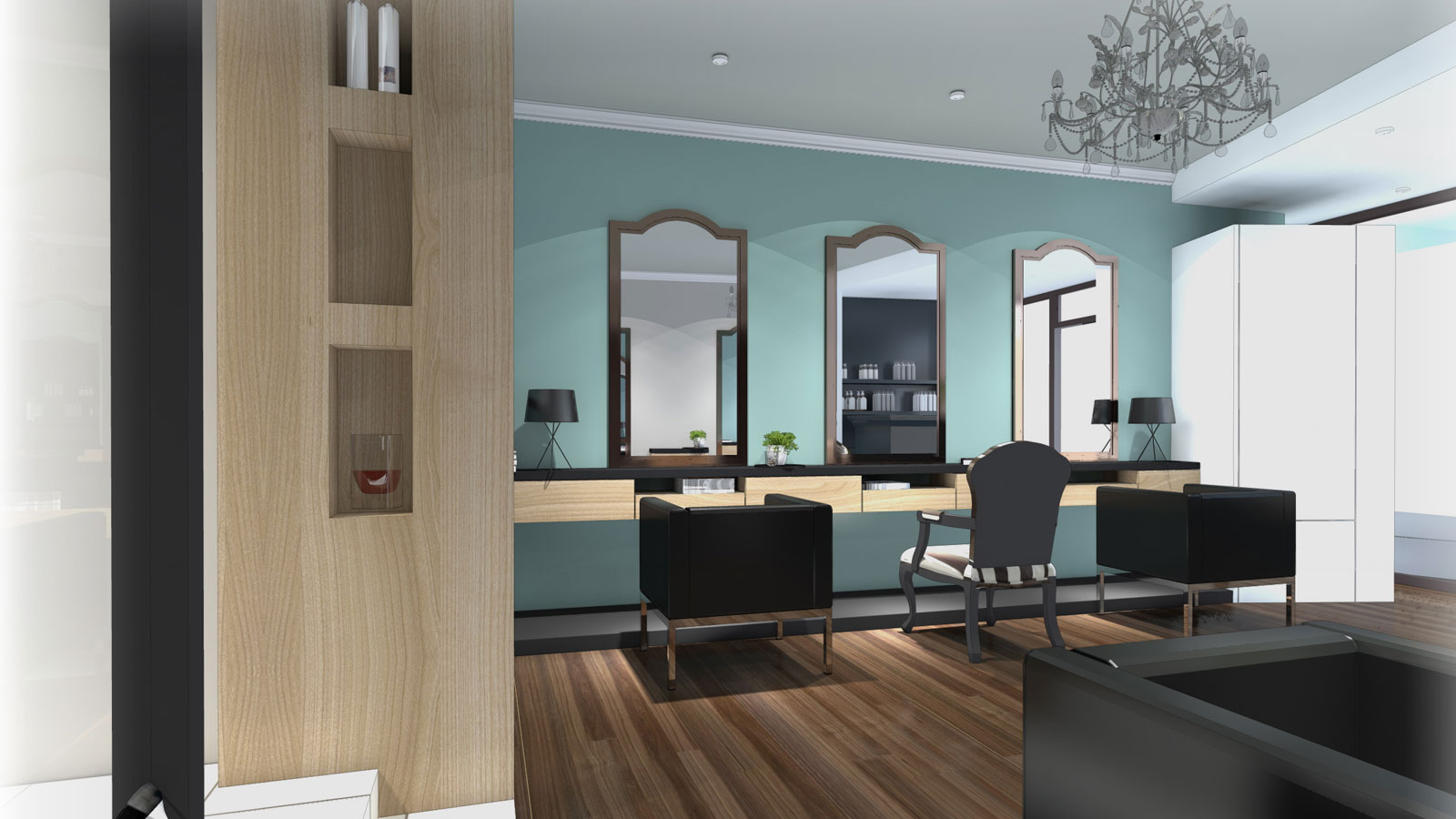 Aménagement salon de coiffure clisson boutique