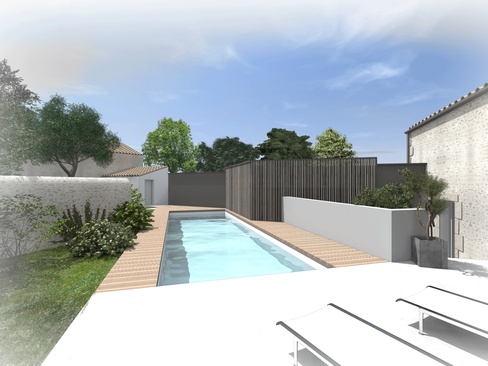 cuisine extension atelier 14 architecte les lucs vendee piscine