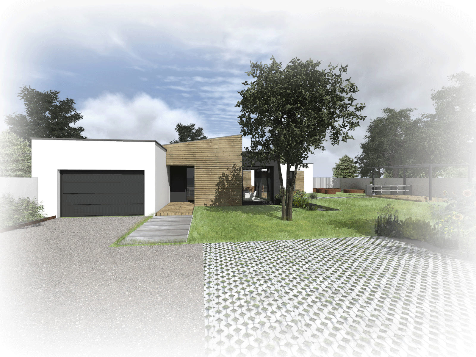 Construction maison architecte vertou constructeur bois volets bois