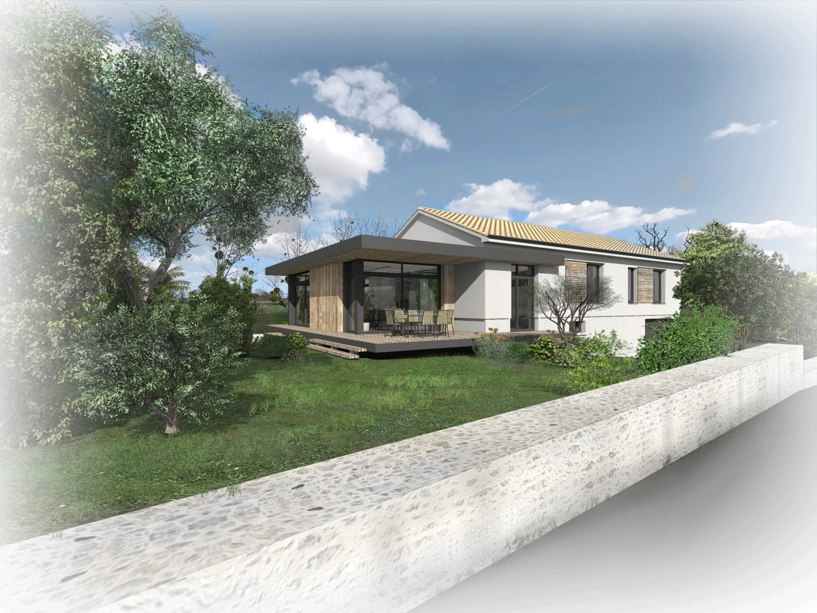 Extension et rénovation  d'une maison Saint-Hilaire-de-Loulay architecte construction atelier 14 Atelier14